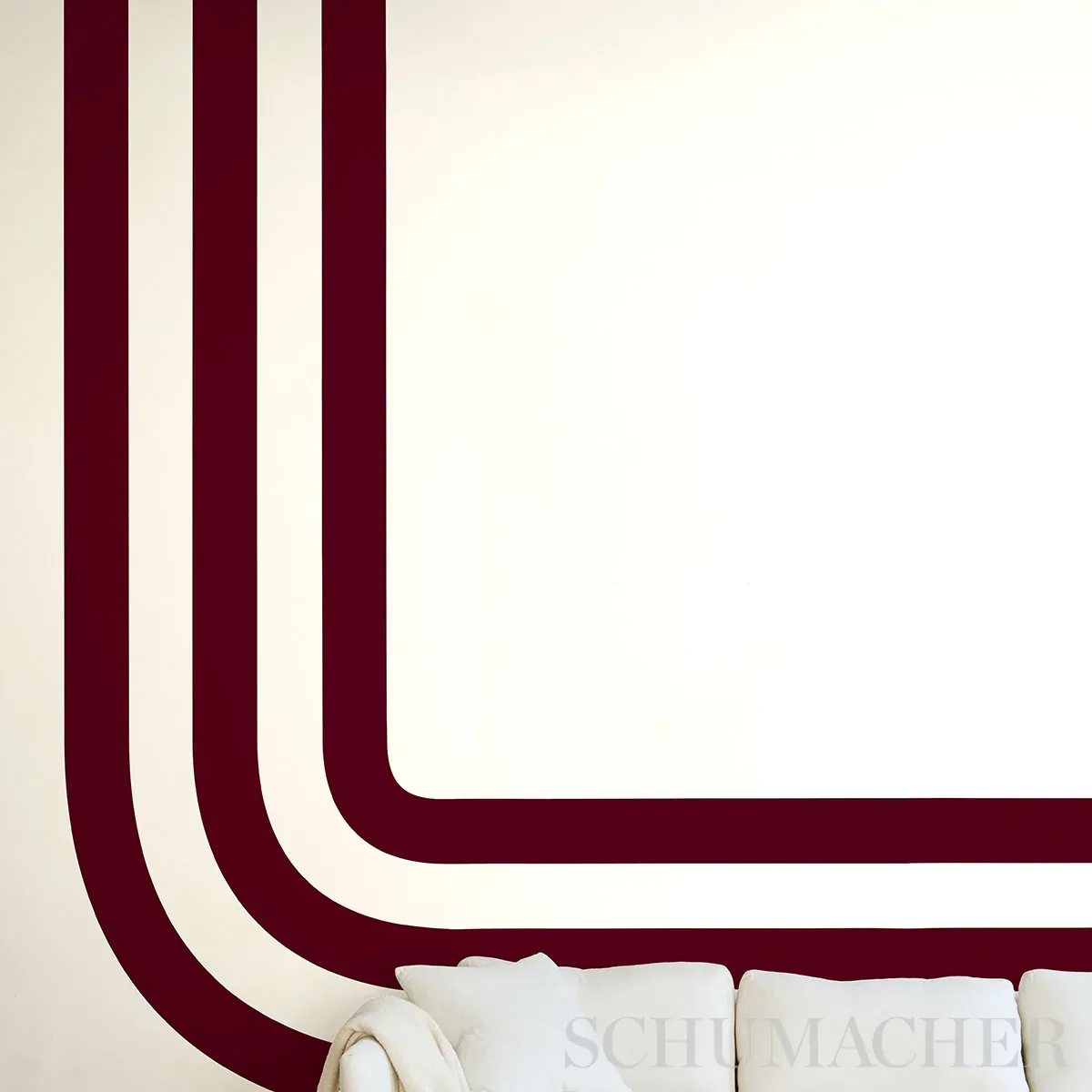 VIRGINIA PANEL C BORDEAUX Schumacher Wallpaper wallpaper - SKU 5013802