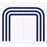 VIRGINIA PANEL C COBALT Schumacher Wallpaper wallpaper - SKU 5013801