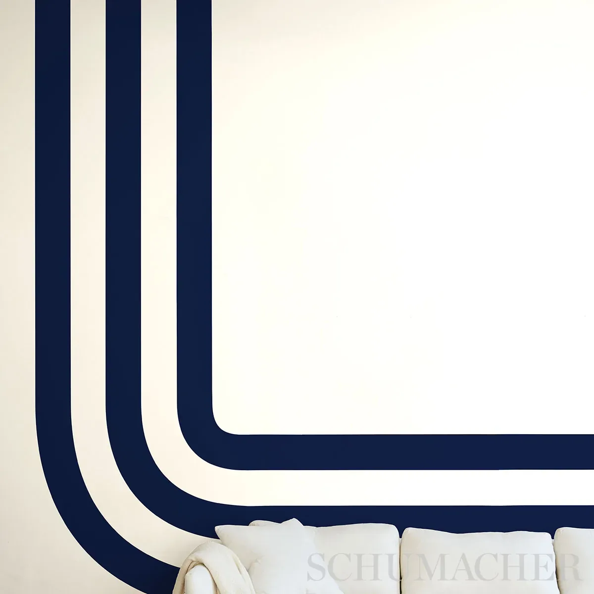 VIRGINIA PANEL C COBALT Schumacher Wallpaper wallpaper - SKU 5013801