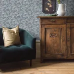 WALDEMAR BLUE Schumacher Wallpaper wallpaper - SKU 4545