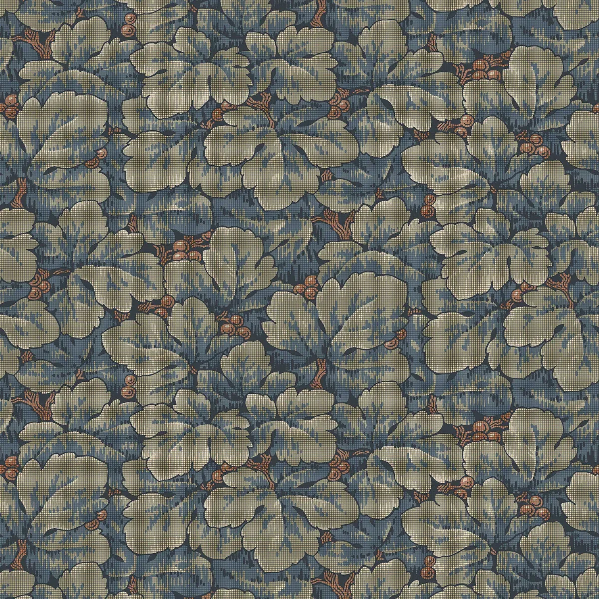 WALDEMAR BLUE AND GREEN Schumacher Wallpaper wallpaper - SKU 4587