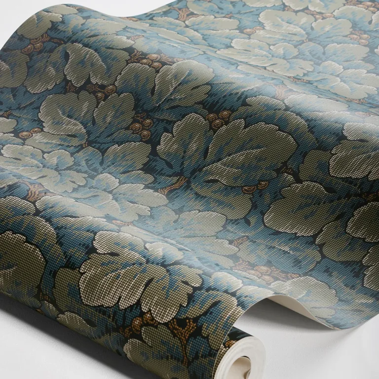 Schumacher WALDEMAR wallpaper, color BLUE AND GREEN, SKU 4587