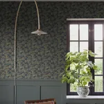 WALDEMAR BLUE AND GREEN Schumacher Wallpaper wallpaper - SKU 4587