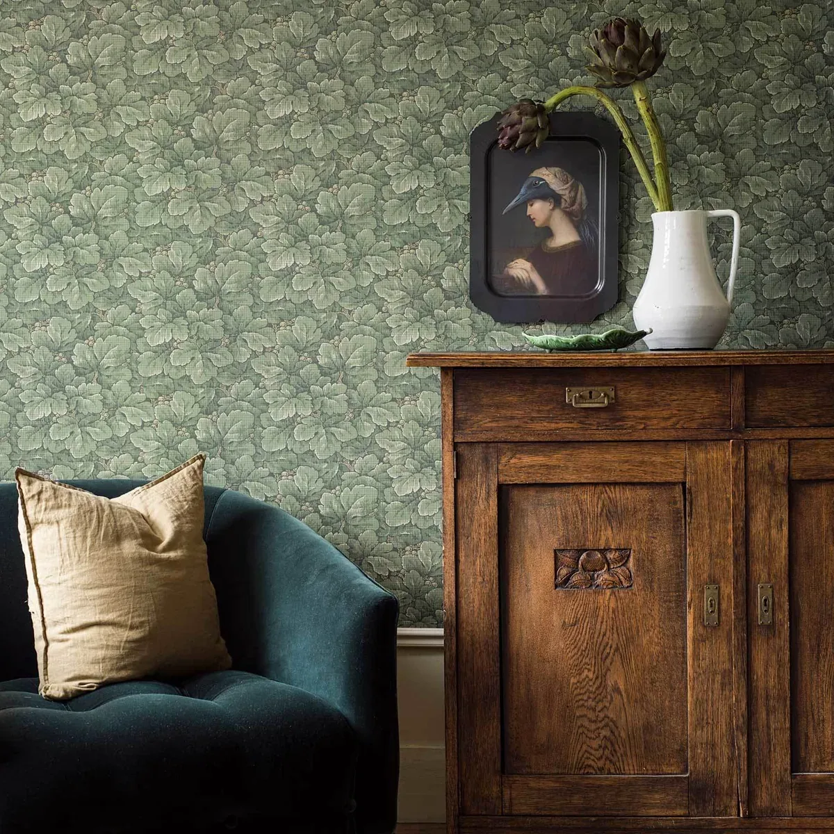 WALDEMAR - SPRUCE Schumacher Wallpaper | Wallpaper Twins WALDEMAR SPRUCE Schumacher Wallpaper wallpaper - SKU 4544