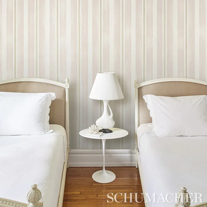 WATERCOLOR STRIPE - BLUSH Schumacher Wallpaper | Wallpaper T WATERCOLOR STRIPE BLUSH Schumacher Wallpaper wallpaper - SKU 5011573