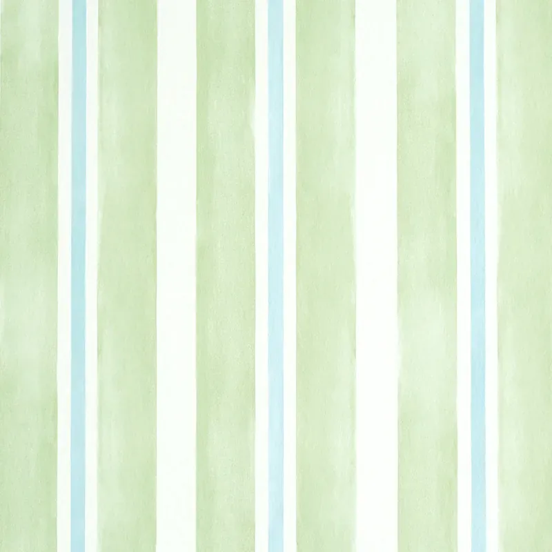 WATERCOLOR STRIPE LEAF Schumacher Wallpaper wallpaper - SKU 5011570