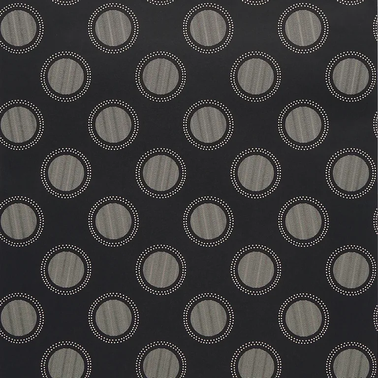 Schumacher WATERMARK wallpaper, color BLACK & WHITE, SKU 5015012