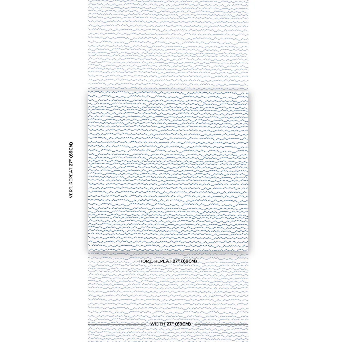WAVES BLUE Schumacher Wallpaper wallpaper - SKU 5007462