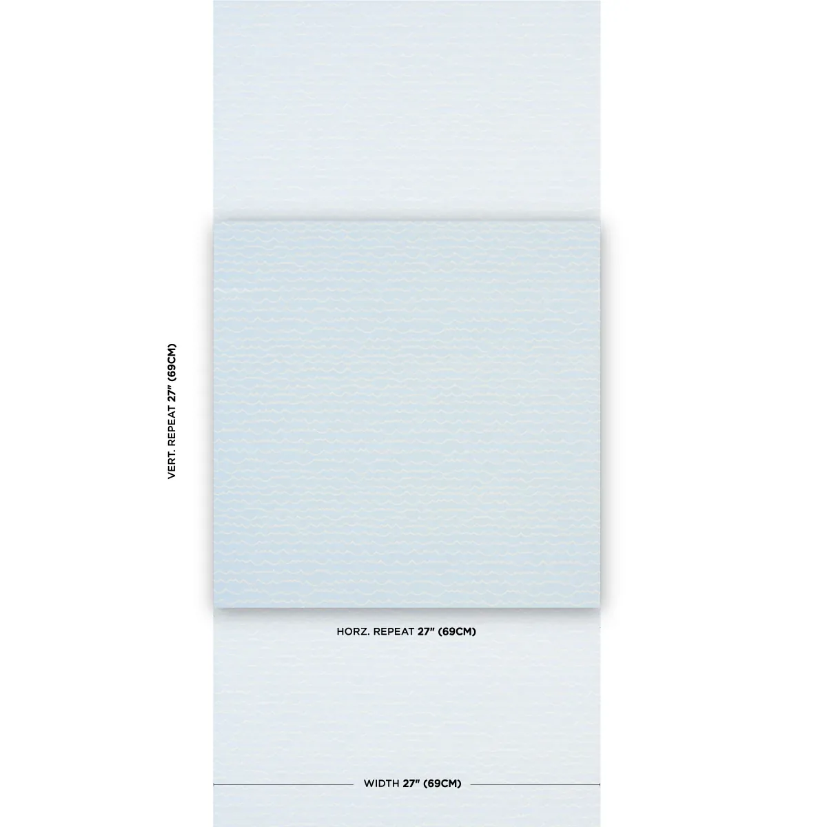WAVES WHITE ON SKY Schumacher Wallpaper wallpaper - SKU 5007464