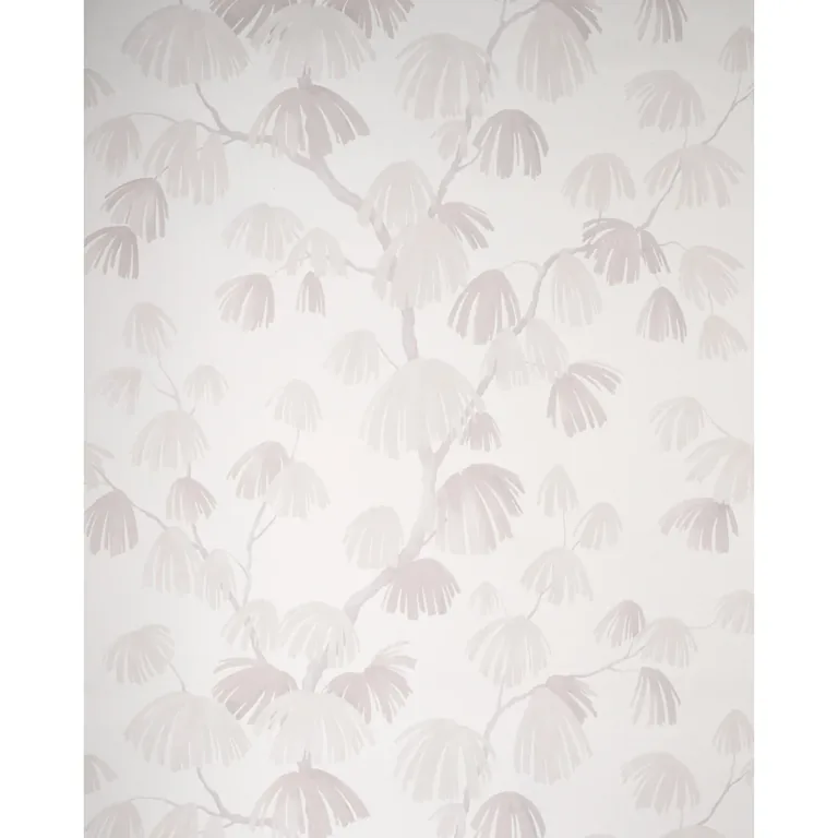 Schumacher WEEPING PINE wallpaper, color CLOUD, SKU 5008333