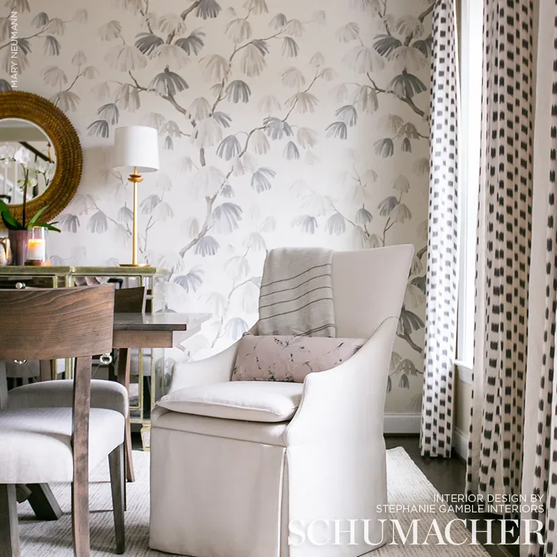 WEEPING PINE NEUTRAL Schumacher Wallpaper wallpaper - SKU 5008330