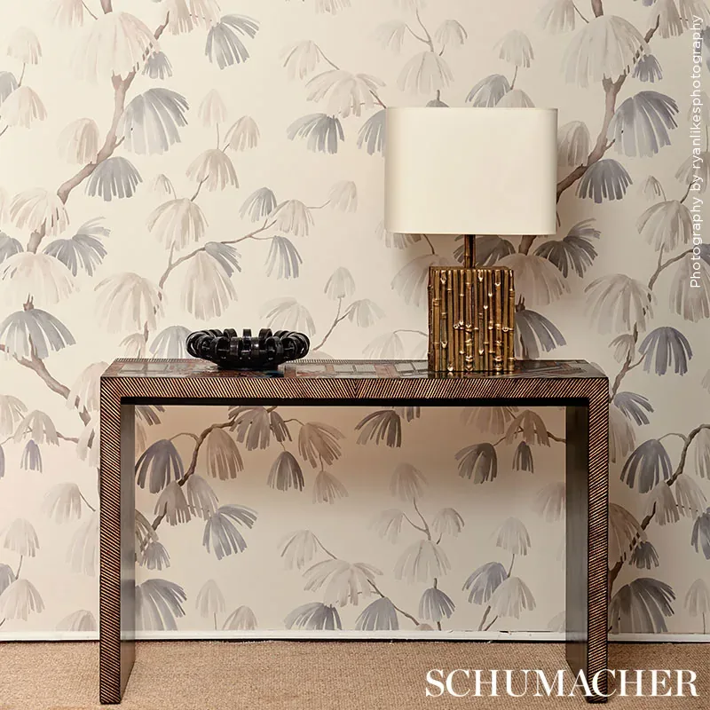 WEEPING PINE - NEUTRAL Schumacher Wallpaper | Wallpaper Twin WEEPING PINE NEUTRAL Schumacher Wallpaper wallpaper - SKU 5008330