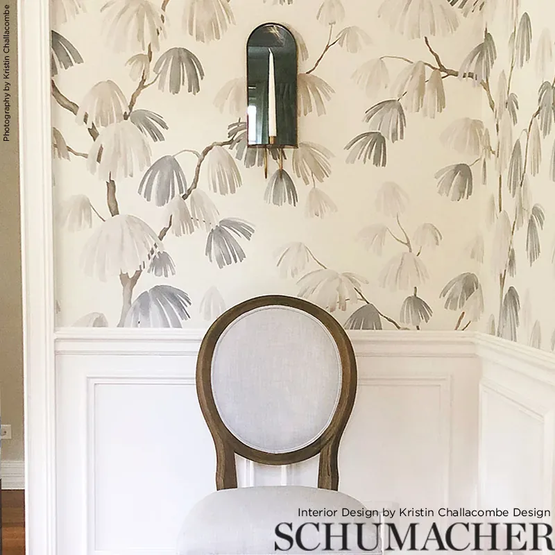 WEEPING PINE - NEUTRAL Schumacher Wallpaper | Wallpaper Twin WEEPING PINE NEUTRAL Schumacher Wallpaper wallpaper - SKU 5008330