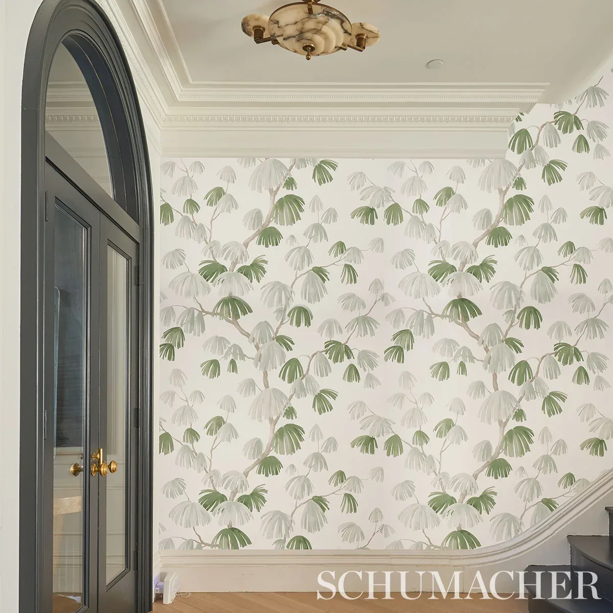 WEEPING PINE - SAGE Schumacher Wallpaper | Wallpaper Twins WEEPING PINE SAGE Schumacher Wallpaper wallpaper - SKU 5008332