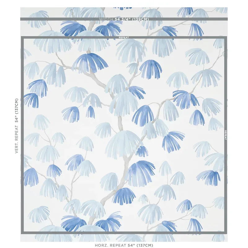 WEEPING PINE SLATE Schumacher Wallpaper wallpaper - SKU 5008331