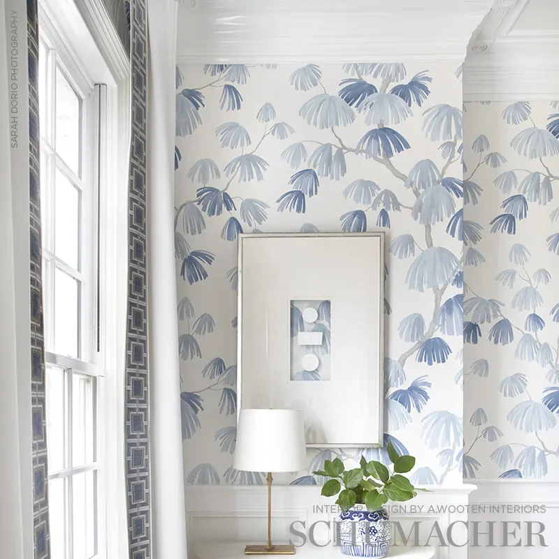 WEEPING PINE - SLATE Schumacher Wallpaper | Wallpaper Twins WEEPING PINE SLATE Schumacher Wallpaper wallpaper - SKU 5008331