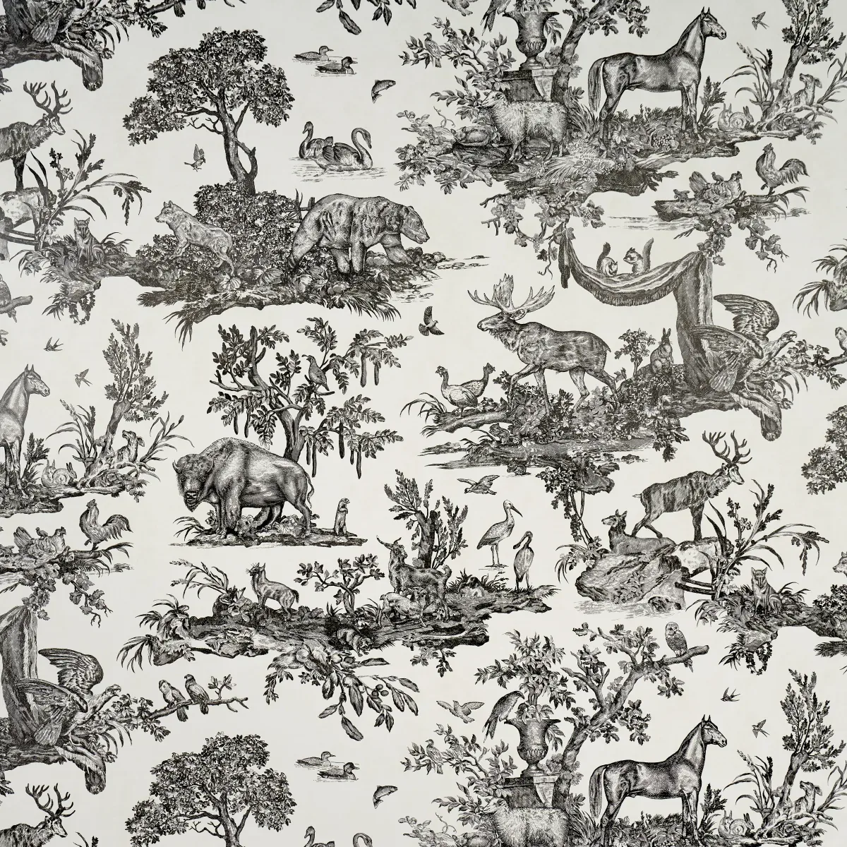 Western Toile CARBON Schumacher Wallpaper wallpaper - SKU 5016440