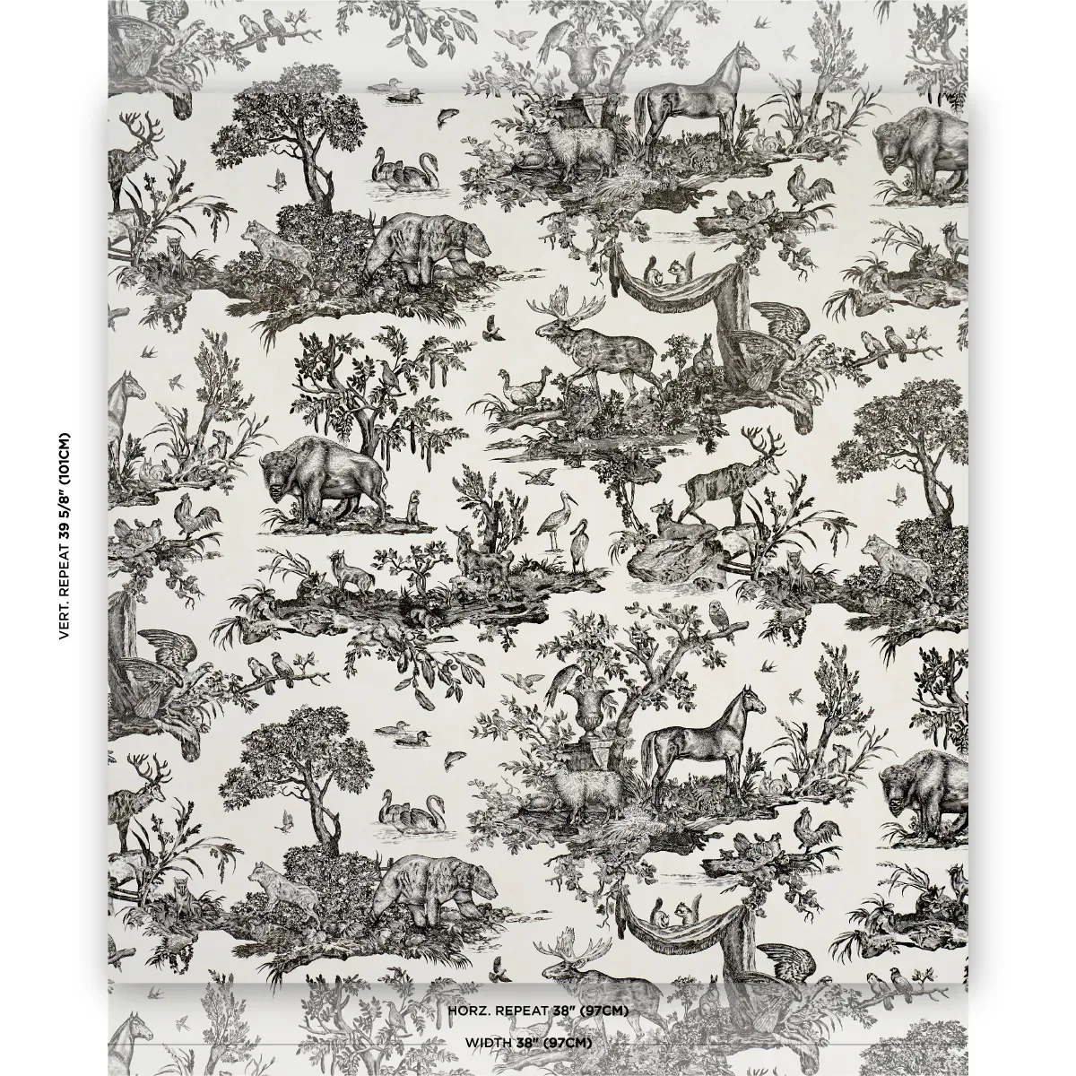 Western Toile CARBON Schumacher Wallpaper wallpaper - SKU 5016440