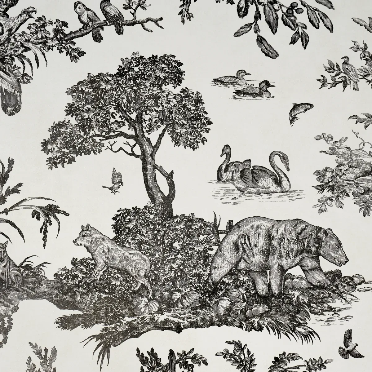Western Toile CARBON Schumacher Wallpaper wallpaper - SKU 5016440