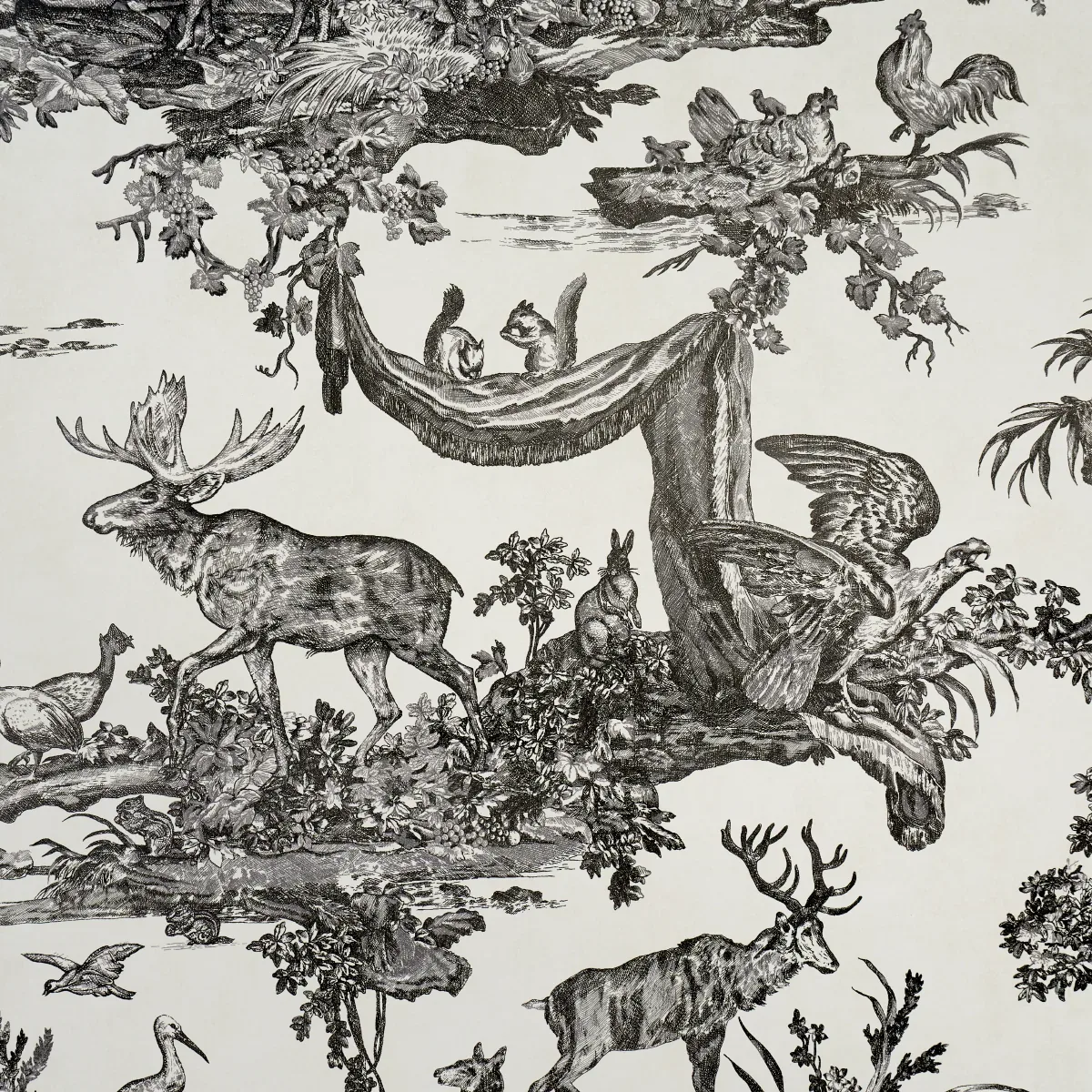 Western Toile CARBON Schumacher Wallpaper wallpaper - SKU 5016440
