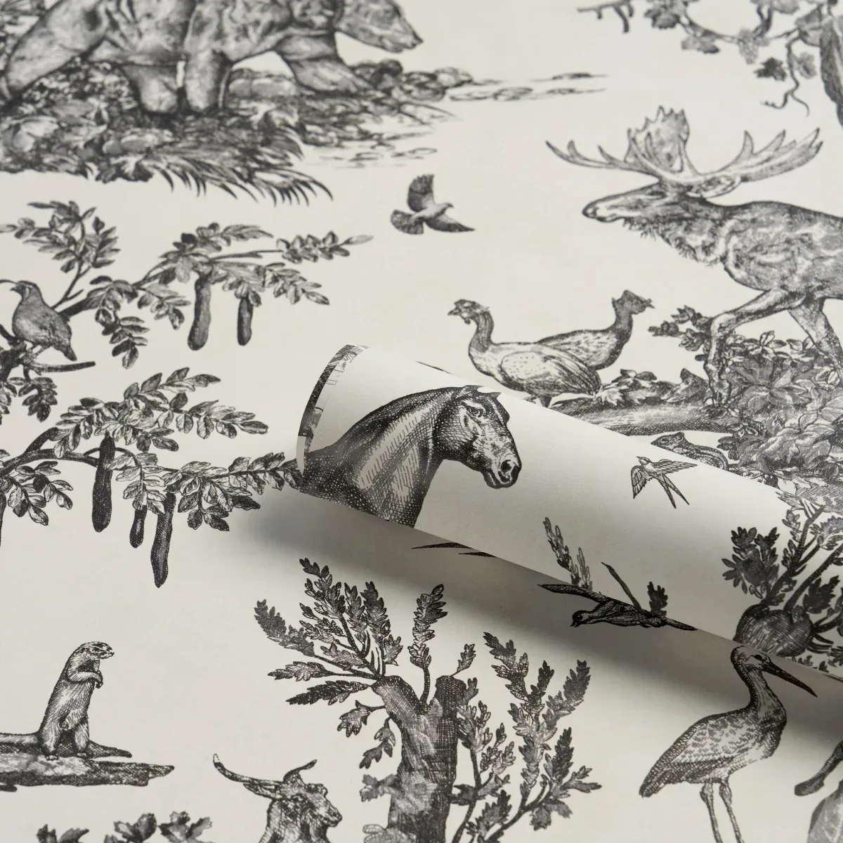 Western Toile CARBON Schumacher Wallpaper wallpaper - SKU 5016440
