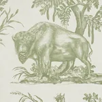 Western Toile OLIVE Schumacher Wallpaper wallpaper - SKU 5016441