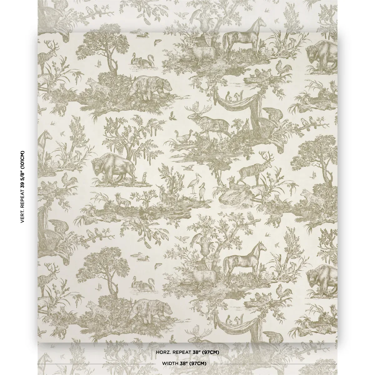 Western Toile STONE Schumacher Wallpaper wallpaper - SKU 5016442