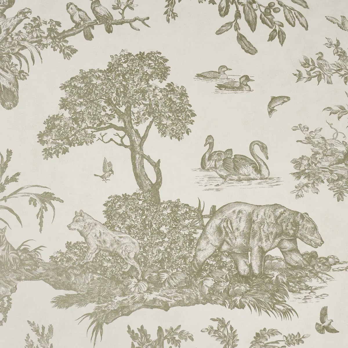 Western Toile STONE Schumacher Wallpaper wallpaper - SKU 5016442