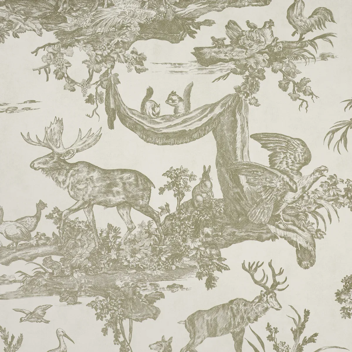 Western Toile STONE Schumacher Wallpaper wallpaper - SKU 5016442