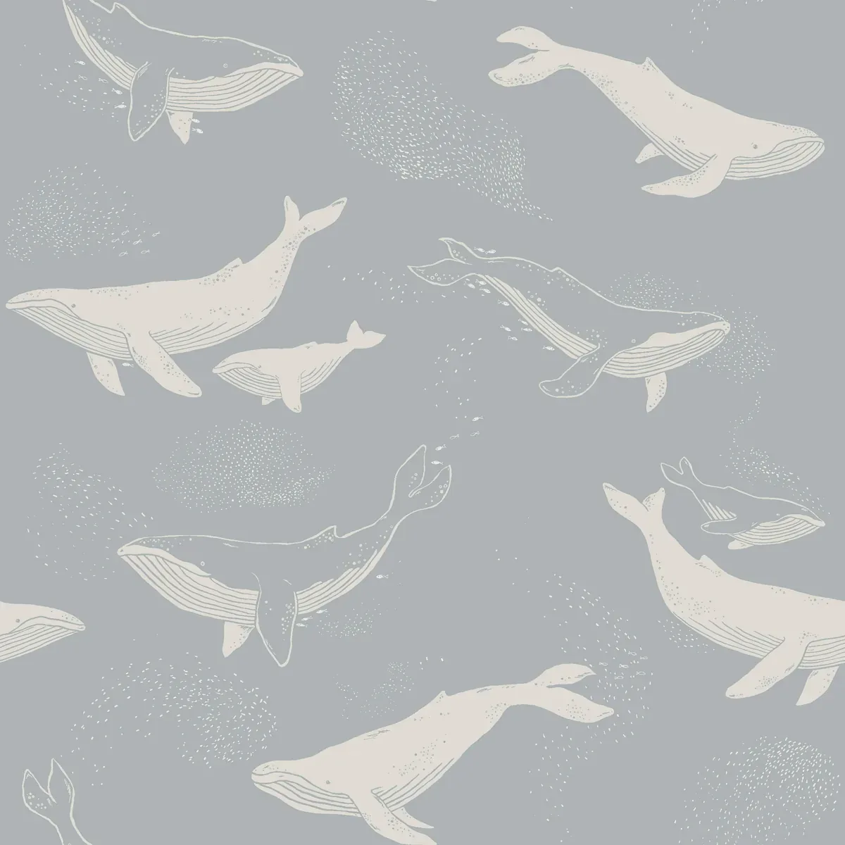 WHALES SLATE Schumacher Wallpaper wallpaper - SKU 6942