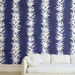 WHITE LOTUS - COBALT Schumacher Wallpaper | Wallpaper Twins WHITE LOTUS COBALT Schumacher Wallpaper wallpaper - SKU 5013661