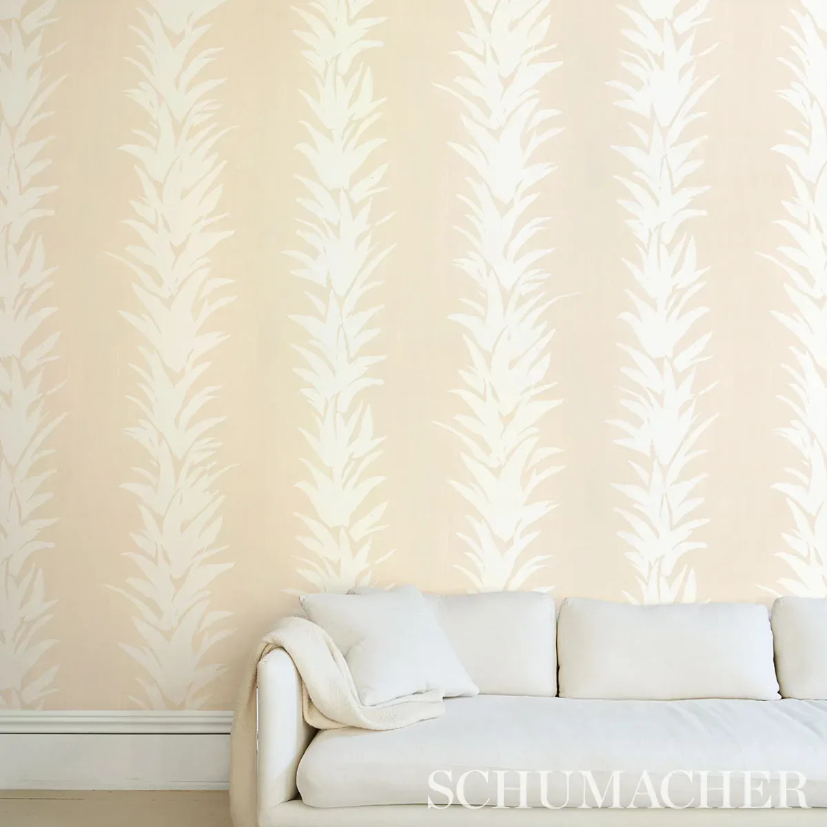 WHITE LOTUS - SAND Schumacher Wallpaper | Wallpaper Twins WHITE LOTUS SAND Schumacher Wallpaper wallpaper - SKU 5013663