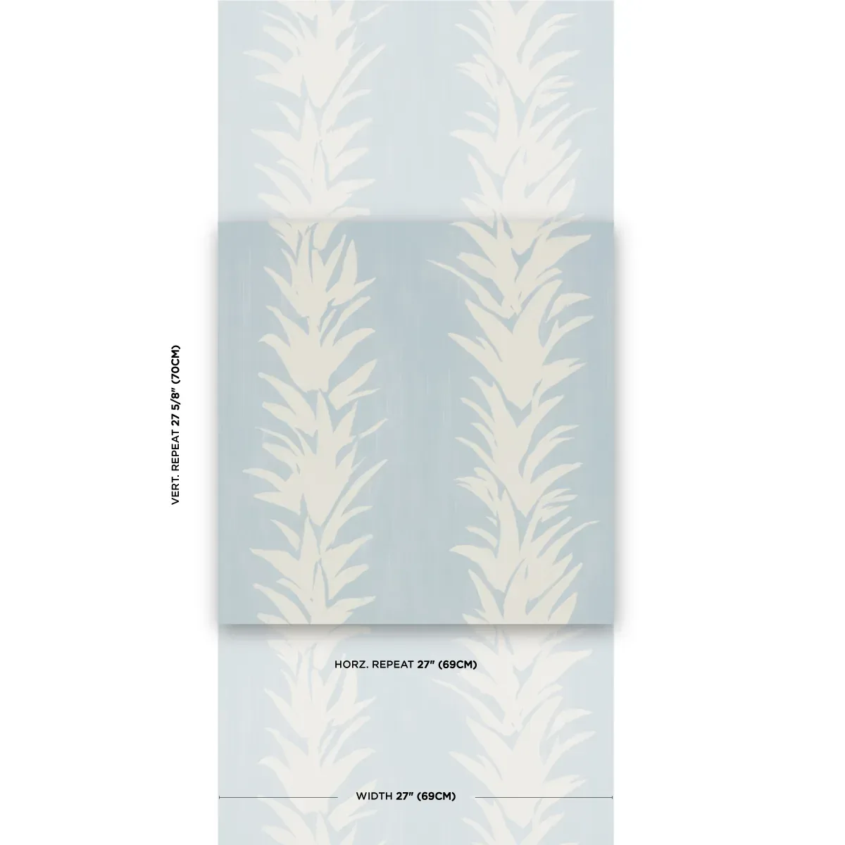 WHITE LOTUS SOFT BLUE Schumacher Wallpaper wallpaper - SKU 5013664