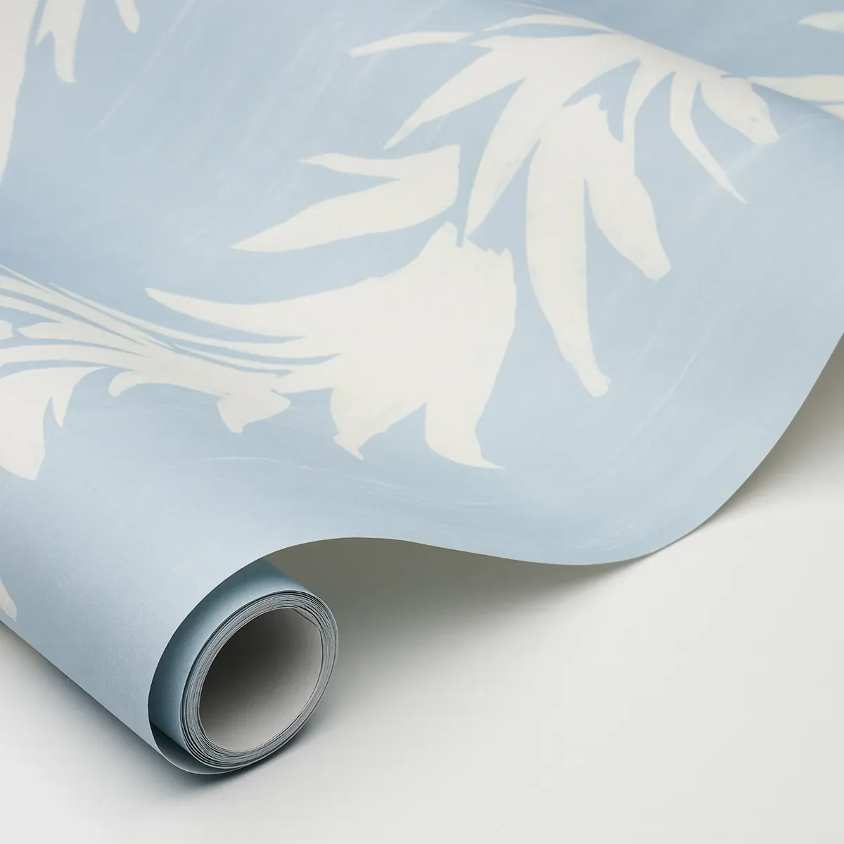 WHITE LOTUS SOFT BLUE Schumacher Wallpaper wallpaper - SKU 5013664