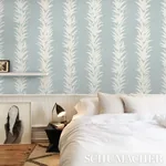 WHITE LOTUS SOFT BLUE Schumacher Wallpaper wallpaper - SKU 5013664