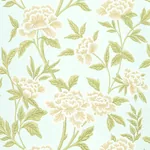 WHITNEY FLORAL AQUA Schumacher Wallpaper wallpaper - SKU 5004382