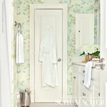 WHITNEY FLORAL AQUA Schumacher Wallpaper wallpaper - SKU 5004382