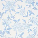 WHITNEY FLORAL BLUE Schumacher Wallpaper wallpaper - SKU 5004385