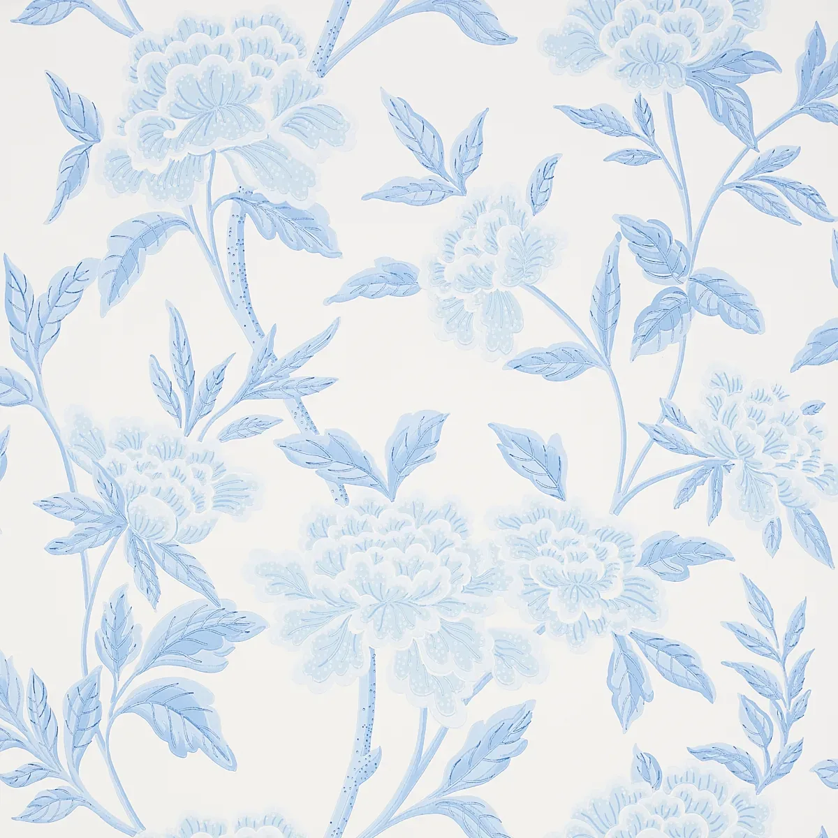 WHITNEY FLORAL BLUE Schumacher Wallpaper wallpaper - SKU 5004385