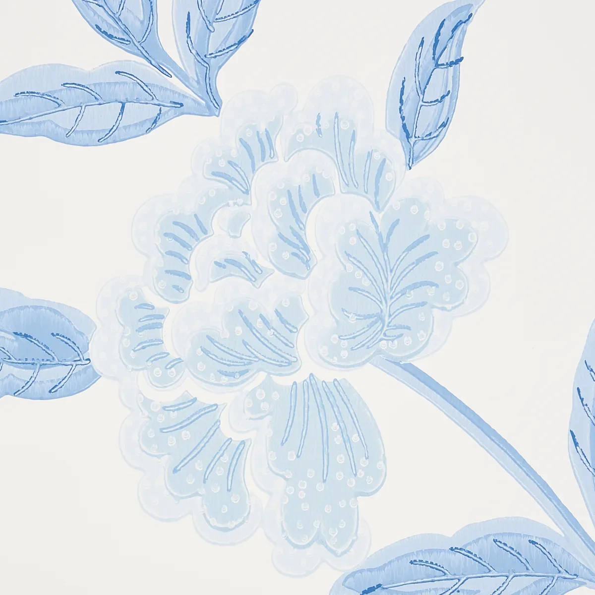WHITNEY FLORAL BLUE Schumacher Wallpaper wallpaper - SKU 5004385