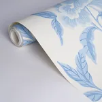 WHITNEY FLORAL BLUE Schumacher Wallpaper wallpaper - SKU 5004385