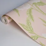 WHITNEY FLORAL BLUSH Schumacher Wallpaper wallpaper - SKU 5004386