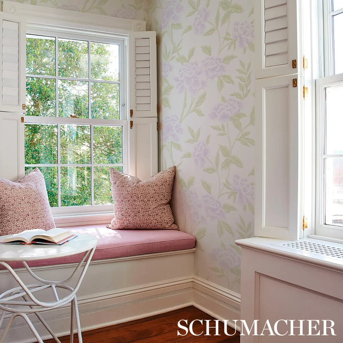WHITNEY FLORAL LAVENDAR Schumacher Wallpaper wallpaper - SKU 5004384