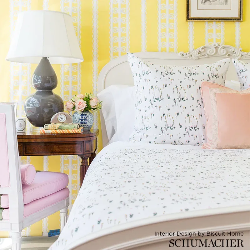 WICKER STRIPE LICORICE Schumacher Wallpaper wallpaper - SKU 5007724