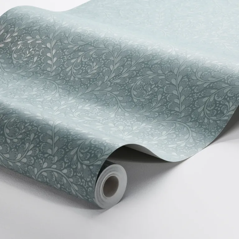 Schumacher WILD FERNS wallpaper, color BLUE, SKU 2254