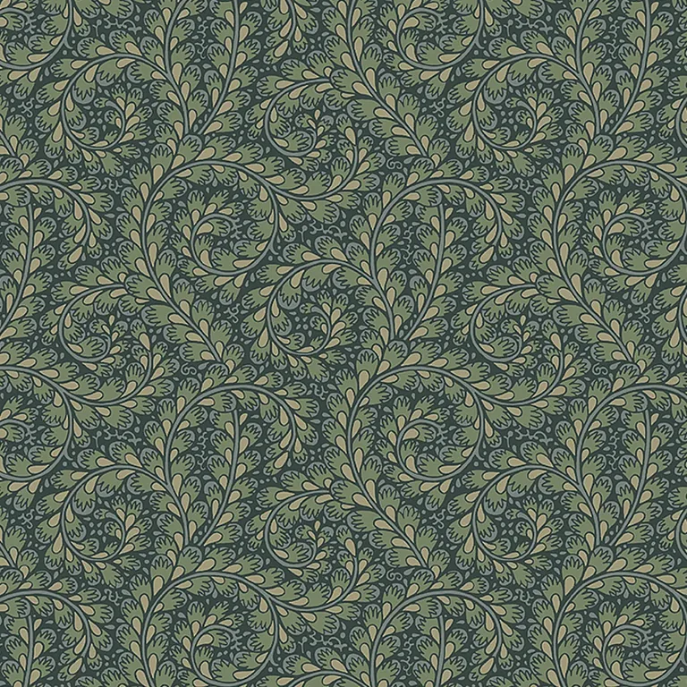 Schumacher WILD FERNS wallpaper, color SPRUCE, SKU 2258