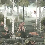 WILD FOREST MURAL - SPRUCE Schumacher Wallpaper | Wallpaper WILD FOREST MURAL SPRUCE Schumacher Wallpaper wallpaper - SKU 6943