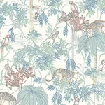 WILD JUNGLE - MULTI Schumacher Wallpaper | Wallpaper Twins WILD JUNGLE MULTI Schumacher Wallpaper wallpaper - SKU 7462