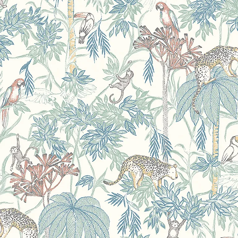 Schumacher WILD JUNGLE wallpaper, color MULTI, SKU 7462