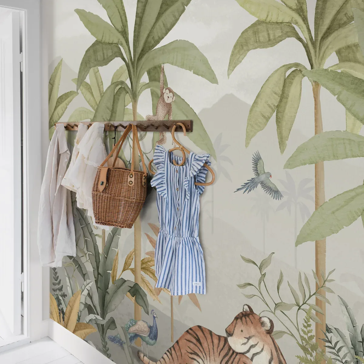 WILD JUNGLE MURAL MULTI Schumacher Wallpaper wallpaper - SKU 6945